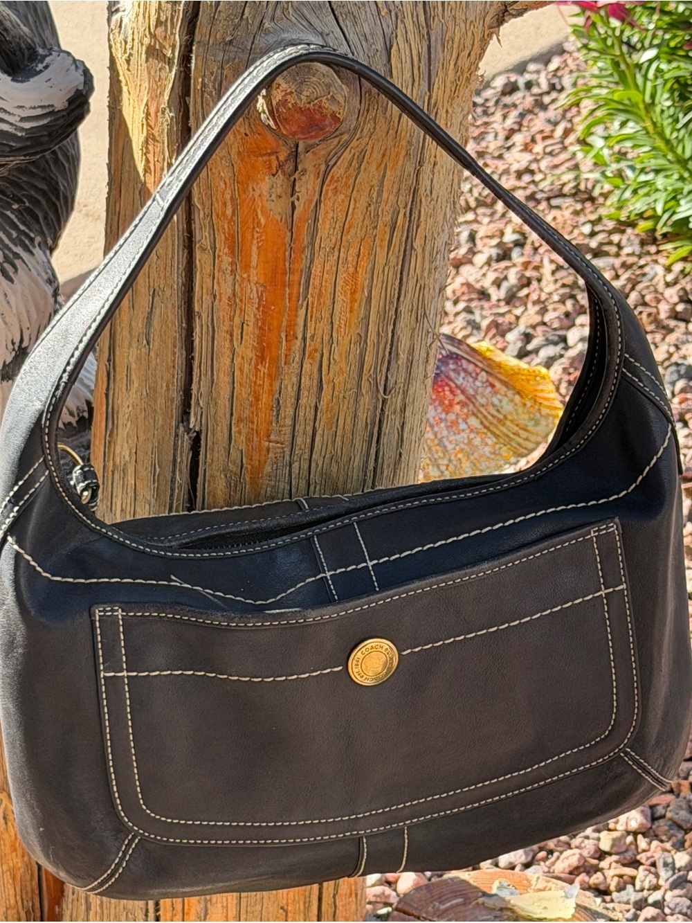 Coach Ergo 11283 Black Leather Hobo Shoulder Bag Y2K Vintage Purse AUTHENTIC